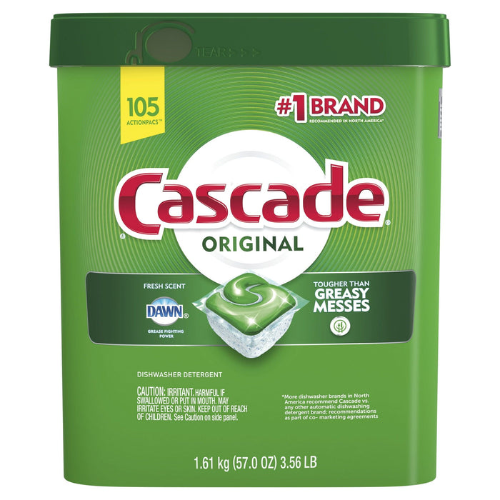 Cascade Dishwasher Detergent ActionPacs, Original Scent, 105 Count