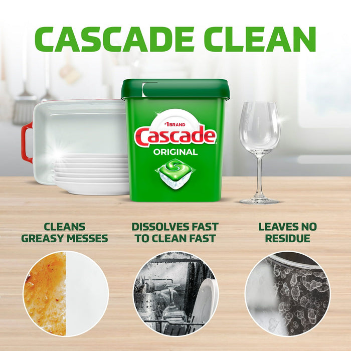 Cascade Pacs Dishwasher Detergents, Fresh Scent, 32.5 Ounce, 60 Count