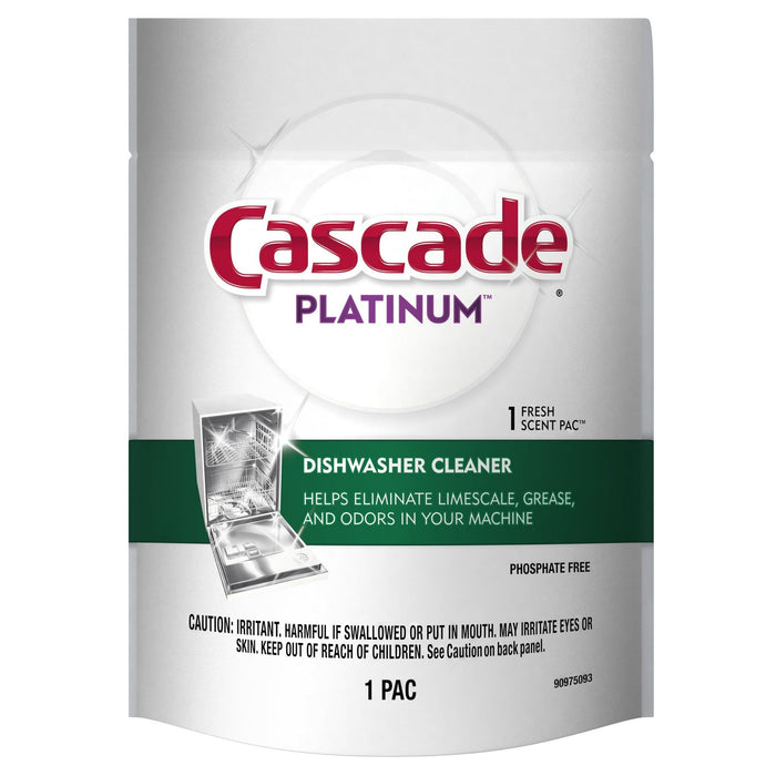 Cascade Platinum Dishwasher Cleaner, 1 Count