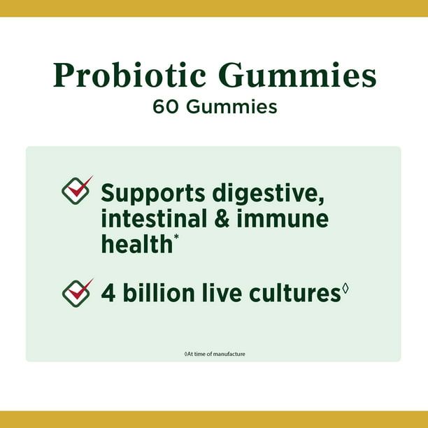 Nature's Bounty Probiotic Gummies; Digestive Health; Multi-Flavored; 60 Count