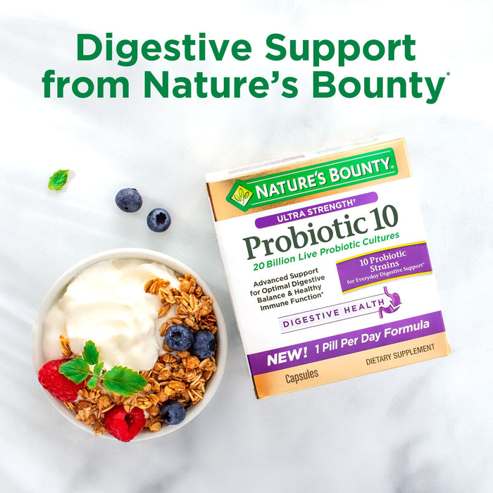 Nature's Bounty Probiotic Gummies; Digestive Health; Multi-Flavored; 60 Count