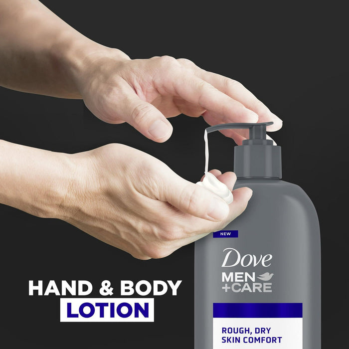 Dove Men+Care Skin Comfort Non Greasy Women's Hand & Body Lotion Dry Skin, Fresh, 13.5 oz