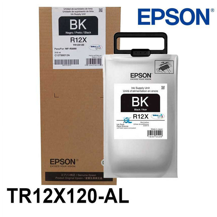 Epson TR12 Black Ink Cartridge, Large Capacity, Black