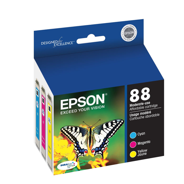 EPSON 88 DURABrite Ultra Ink Color Combo Pack For CX-4400, CX-4450, CX-7400, CX-7450, N-10, N-11, NX-100, NX-105, NX-110, NX-115, NX-200, NX-215, NX-300, NX-305, NX-400, NX-415