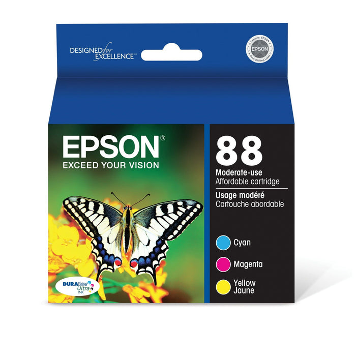 EPSON 88 DURABrite Ultra Ink Color Combo Pack For CX-4400, CX-4450, CX-7400, CX-7450, N-10, N-11, NX-100, NX-105, NX-110, NX-115, NX-200, NX-215, NX-300, NX-305, NX-400, NX-415