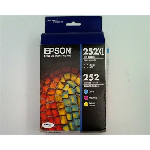 EPSON T252 DURABrite Ultra Genuine Ink High Capacity Black & Standard Color Cartridge Combo Pack