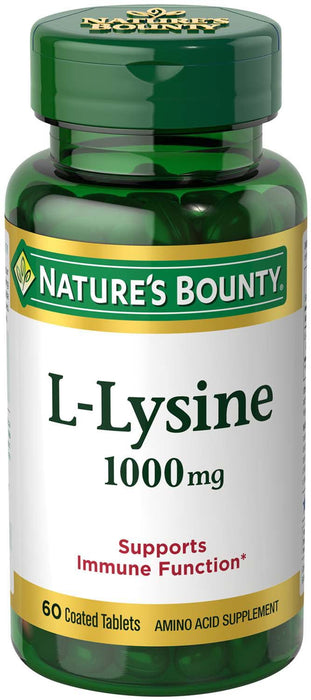 Nature's Bounty L-Lysine Tablets; 1000 mg; 60 Count