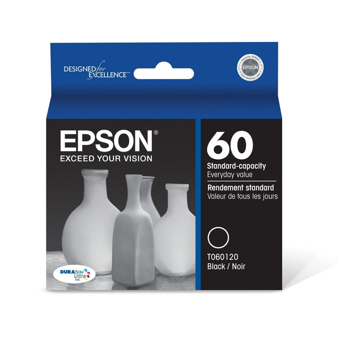 EPSON 60 DURABrite Ultra Ink Standard Capacity Black Cartridge (T060120-S) Works with Stylus C-68, C-88, C-88+, CX-3800, CX-3810, CX-4200, CX-4800, CX-5800F, CX-7800