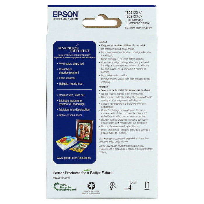 Epson 802 Standard-capacity Black Ink Cartridge