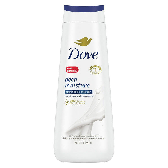 Dove Deep Moisture Nourishing Long Lasting Women's Body Wash All Skin Type, 20 fl oz