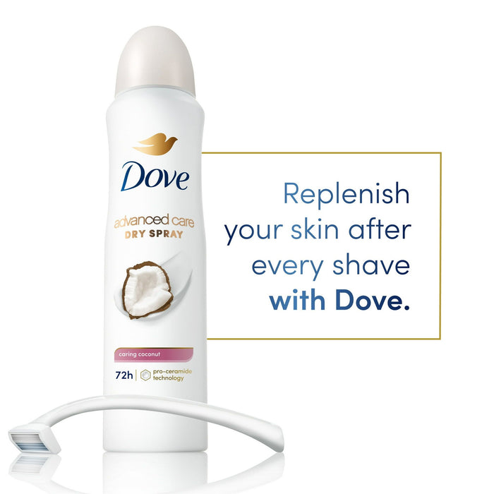 Dove Advanced Care Long Lasting Women's Antiperspirant Deodorant Dry Spray, Caring Coconut, 3.8 oz