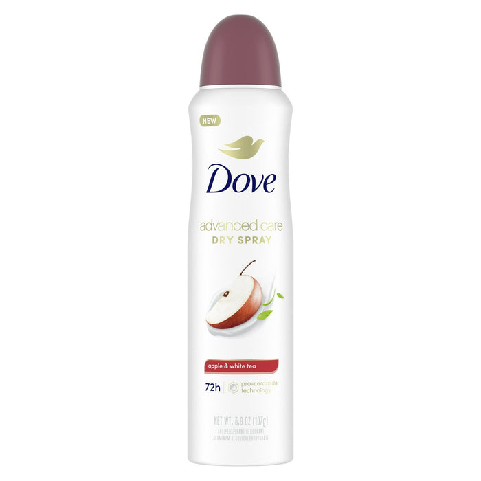 Dove Advanced Care Long Lasting Women's Antiperspirant Deodorant Spray, Apple & White Tea, 3.8 oz