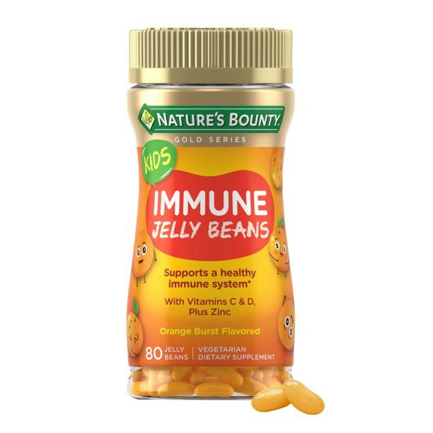 Nature's Bounty Kids Vitamin C; D & Zinc for Immune Support Jelly Beans; 80 Count