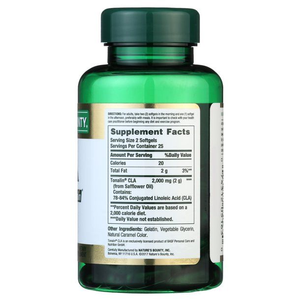 Nature's Bounty CLA Tonalin Softgels; 1000 mg; 50 Count