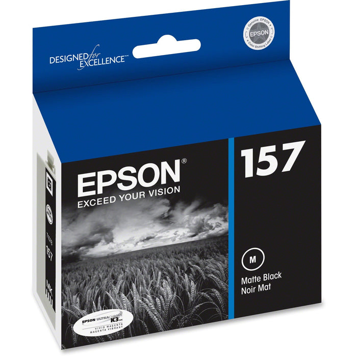 Epson T157820 (157) UltraChrome K3 Ink, Matte Black -EPST157820