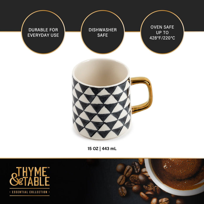 Thyme & Table Stoneware Mug, Medallion