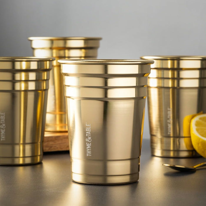 Thyme & Table 4-Pack Gold 17oz Party Cups