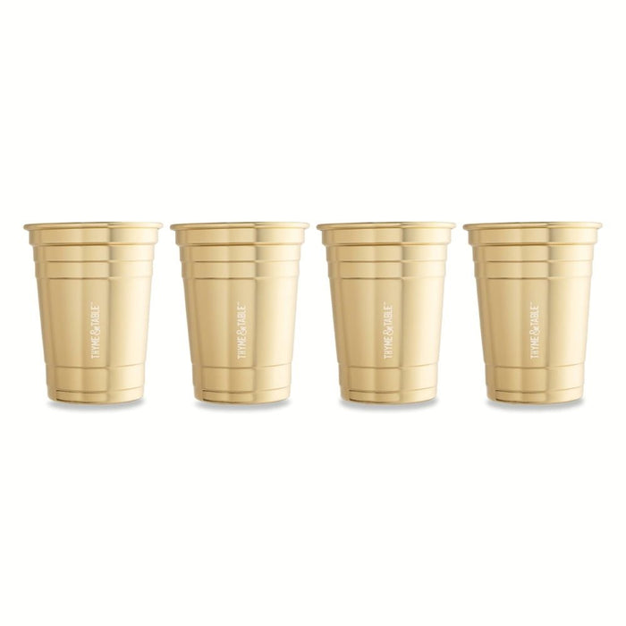 Thyme & Table 4-Pack Gold 17oz Party Cups