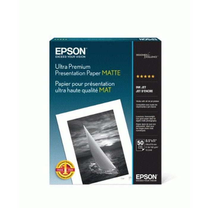 Epson S041341 Photo Paper Letter - 8.50" x 11" - 50 / Pack - White