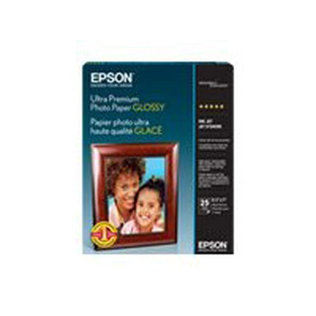 Epson, EPSS042182, Ultra-premium Glossy Photo Paper, 25 / Pack, Bright White