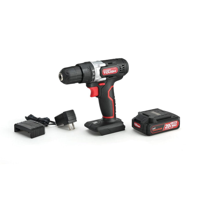 Hyper Tough 20V Max Lithium-Ion Cordless Drill, Variable Speed with 1.5Ah Lithium-Ion Battery & Charger