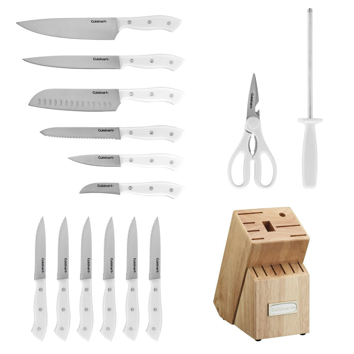 Cuisinart Triple Rivet 15-Piece Knife Set with Block, C77WTR-15PW