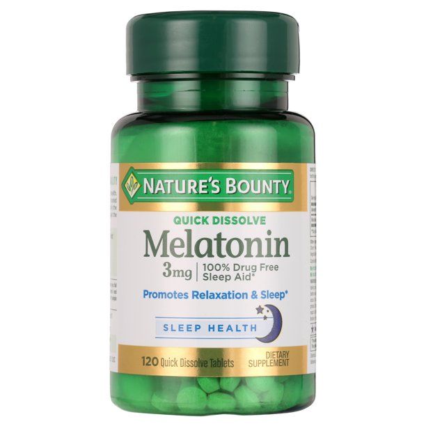 Nature's Bounty Melatonin Sleep Aid Tablets; 3 mg; 120 Count