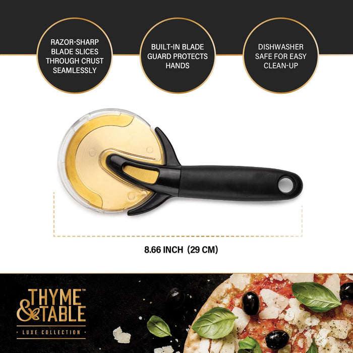 Thyme & Table Stainless Steel Gold Pizza Wheel