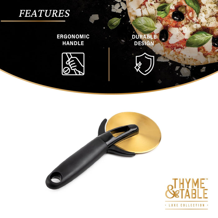 Thyme & Table Stainless Steel Gold Pizza Wheel