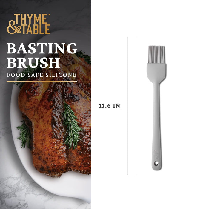 Thyme & Table Silicone Basting Brush, Gray