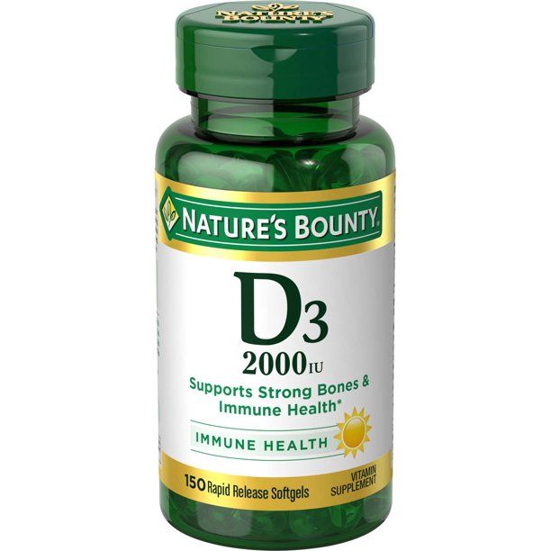 Nature's Bounty 2000 IU Vitamin D3 Softgels; 50 mcg; 150 Count