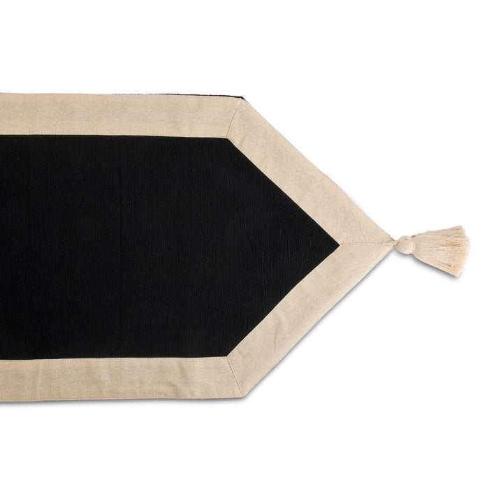 Thyme & Table Handmade Table Runner, Black Gold, 72 x 14