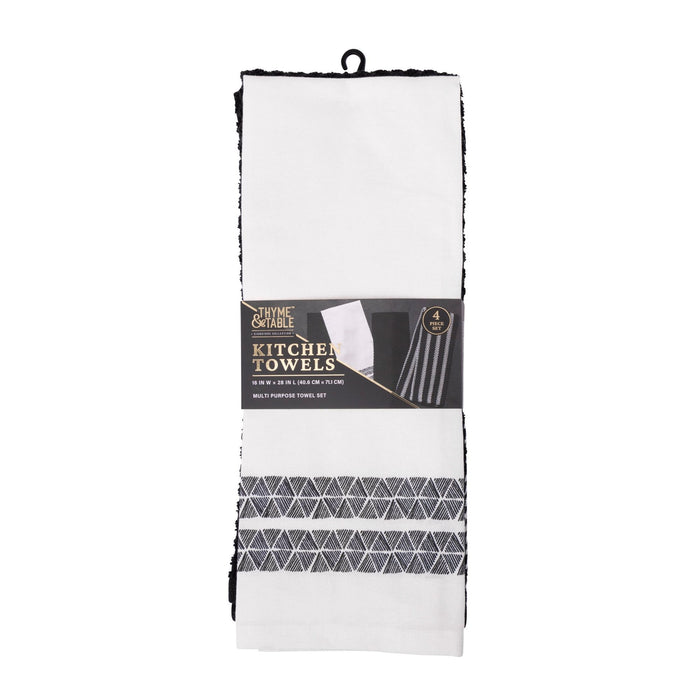 Thyme & Table 4-Piece Set Kitchen Towels, Triangle