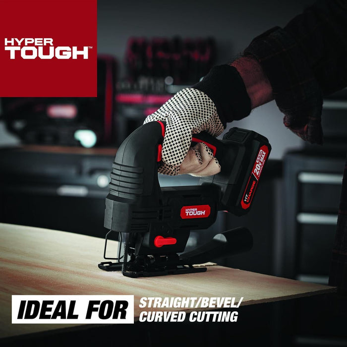 Hyper Tough 20V 2.0Ah Cordless Orbit Jig Saw, 8201.1