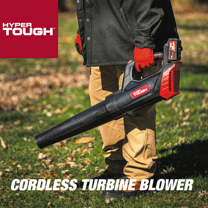 Hyper Tough 20V Max 90 mph 372 Cfm 4.0Ah Battery Powered Cordless Handheld Blower, HT22-401-03-04