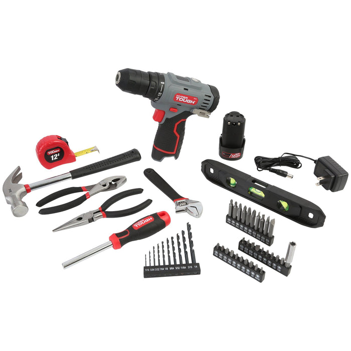 Hyper Tough 12V Max* 50-Piece Project Kit with Lithium-Ion Cordless 3/8-in Drill Driver and 1.5Ah Battery, 99311