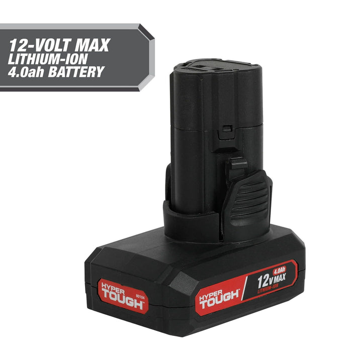 Hyper Tough 12-Volt Cordless 3-in-1 Drill Plus 4 Ah Battery