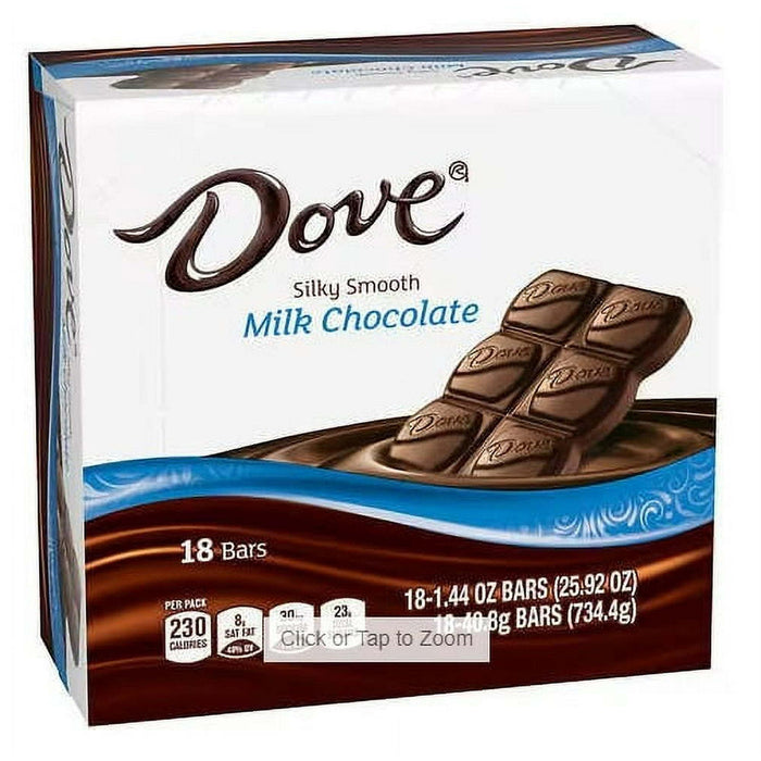 Dove Silky Smooth Bars Milk Chocolate, 1.44 OZ