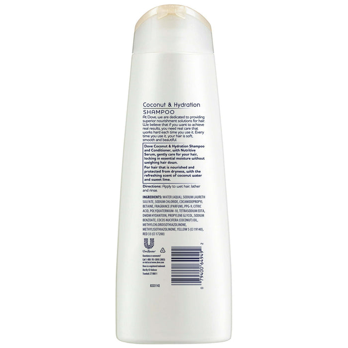 Dove Nourishing Secrets Shampoo Coconut & Hydration 12 oz