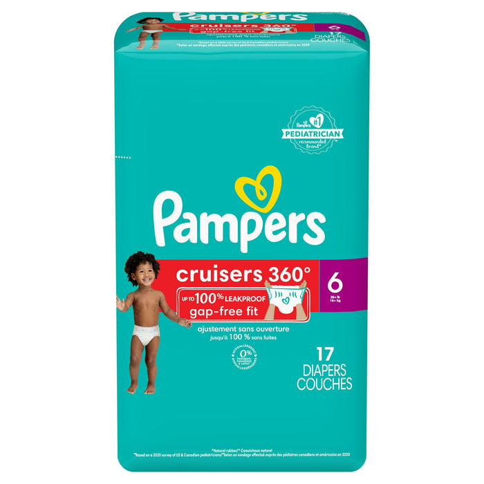 Pampers Cruisers 360 Fit Diapers Size 6, 17 Count