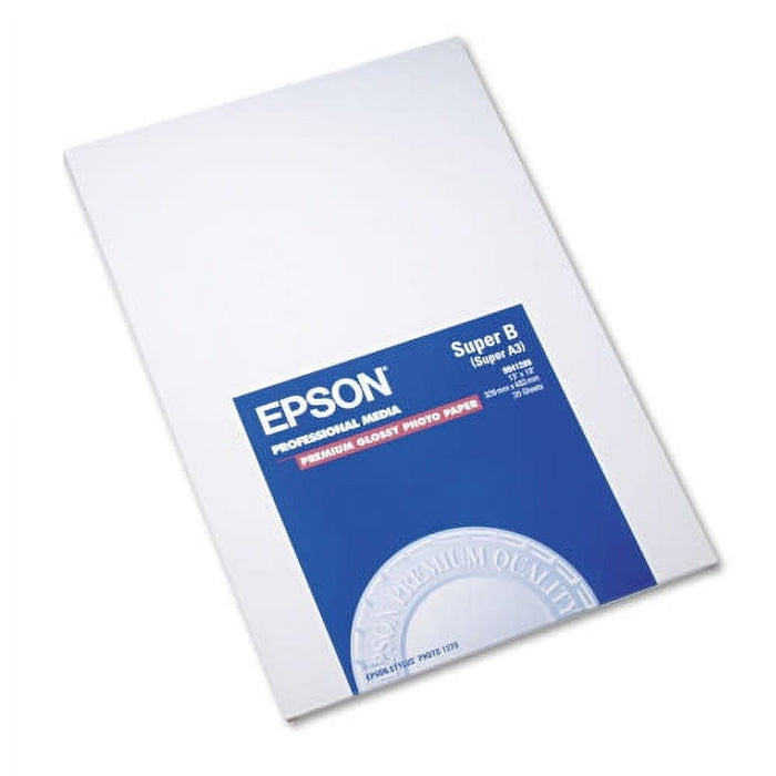 Epson S041289 Photo Paper Super B - 13" x 19" - 20 Sheet - White