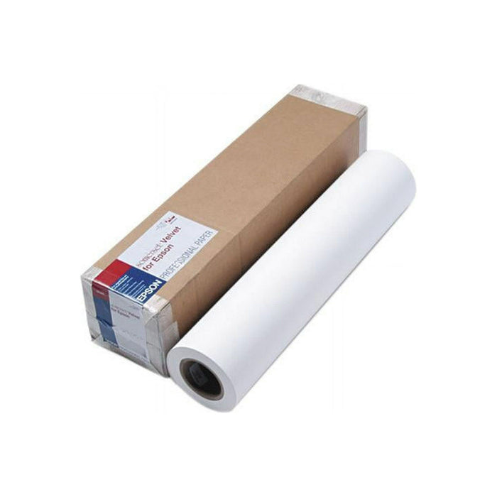 Epson America SP91203 Somerset Velvet Paper Roll, 255 g, 24" x 50 ft, White