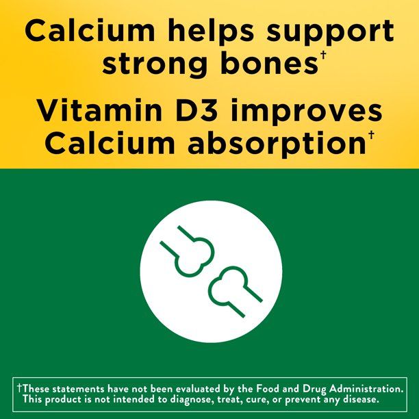 Nature Made Calcium 600 mg with Vitamin D3 Tablets; 220 Count