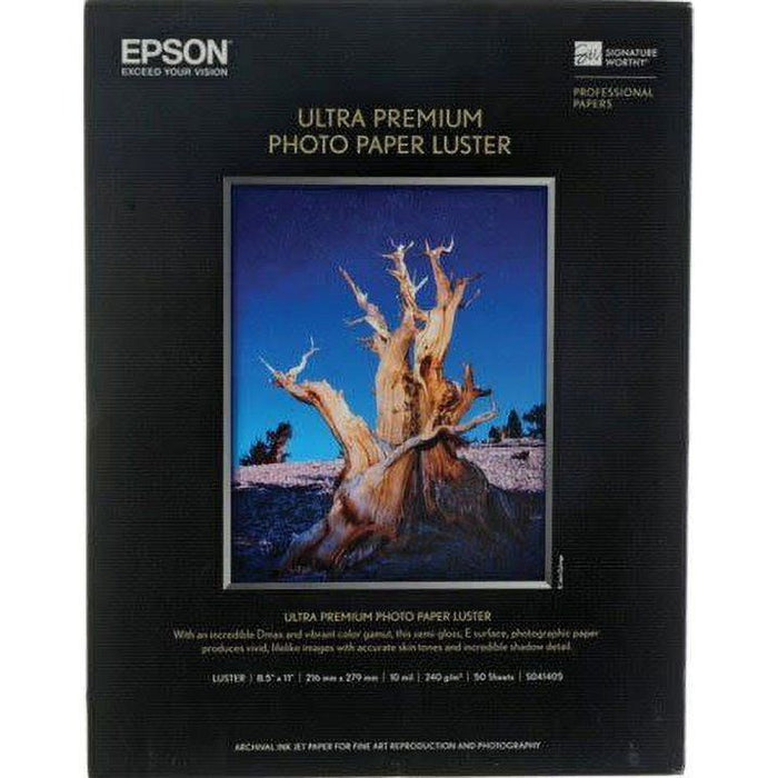 Ultra Premium Photo Paper, 10 mil, 8.5 x 11, Luster White, 50/Pack