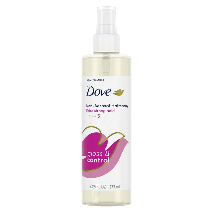 Dove Non-Aerosol Extra Strong Hold Women's Hairspray for Gloss & Control, 9.25 oz