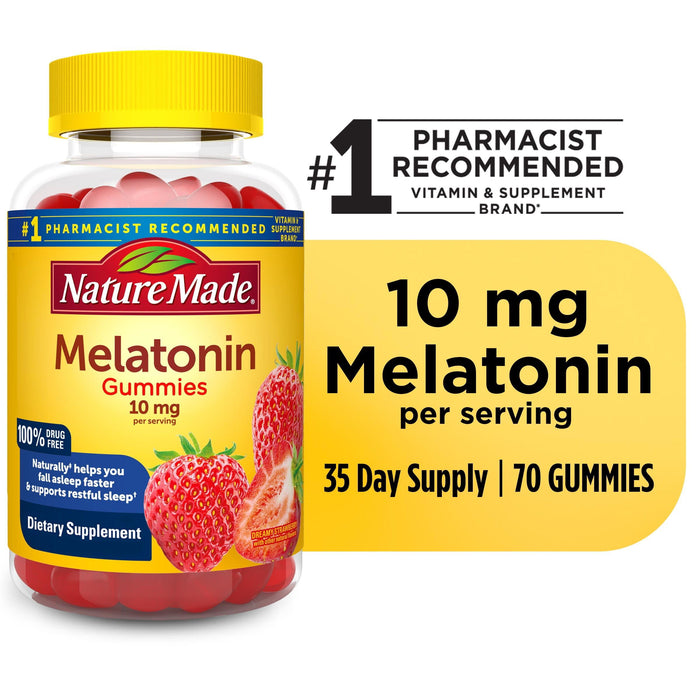 Nature Made Melatonin 10mg Per Serving Gummies; Dietary Supplement; 70 Count