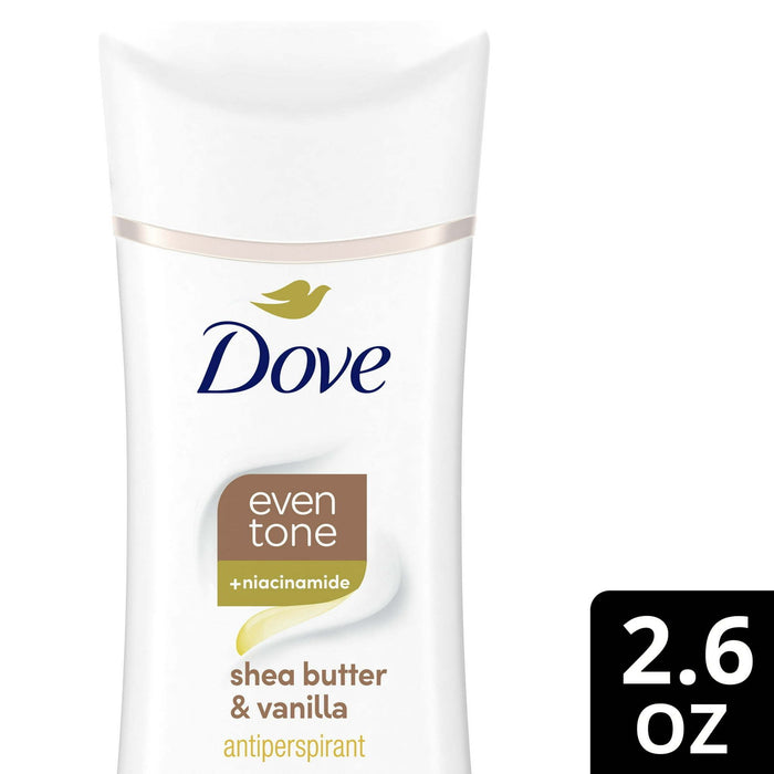 Dove Even Tone Women's Antiperspirant Deodorant Stick Shea Butter & Vanilla, 2.6 oz