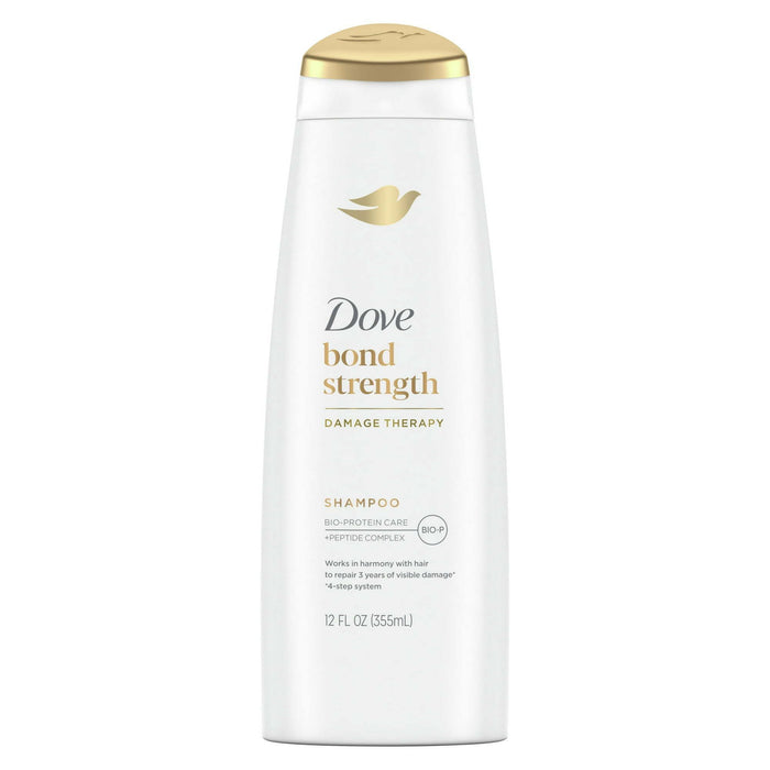 Dove Bond Strength Women's Shampoo for Damaged Hair with Bio Protein Care, 12 oz