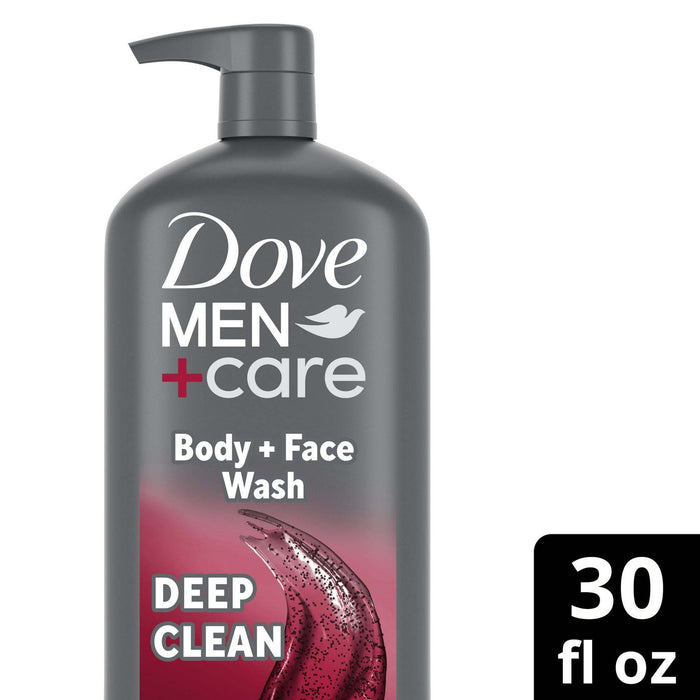 Dove Men+Care Exfoliating Deep Clean Face & Body Wash for Men, Citrus + Cedarwood, 30 oz