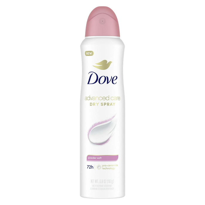 Dove Advanced Care Women's Antiperspirant Deodorant Spray Powder Soft, 3.8 oz Twin Pack